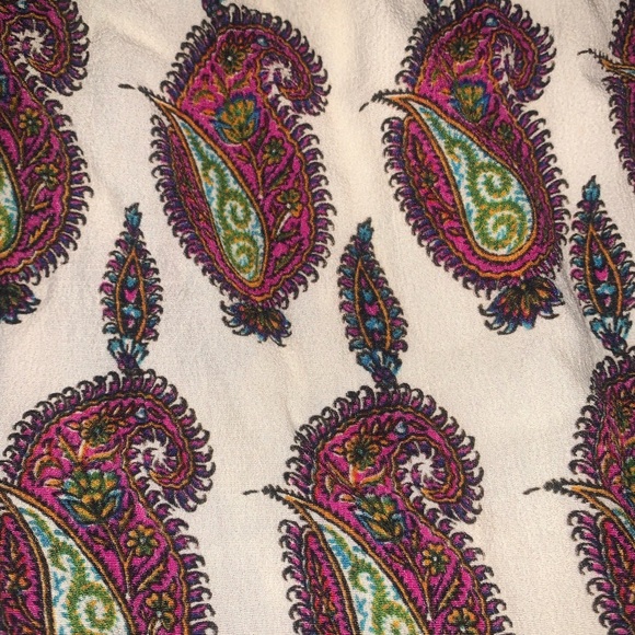 Anthropologie scarf paisley print casual shorts S - Picture 7 of 8